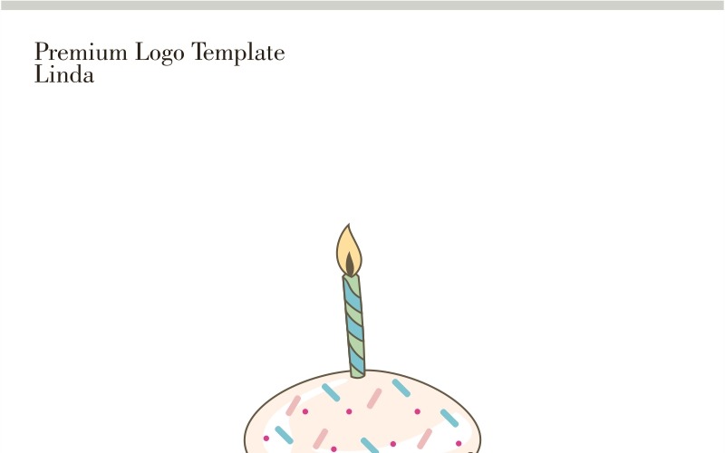 Download Шаблон логотипа "Cake Logo Template" / Cake Logo Template - Шаблон логотипа на тему графика bakery cake chocolate cupcake delicious dessert food heart muffin restaurant sweet