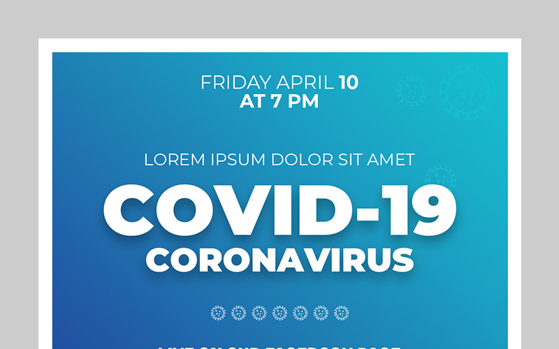 Download Шаблон для соцсетей "COVID-19 Post Layout Set Social Media Template" / COVID-19 Post Layout Set Social Media Template - Шаблон для соцсетей на тему графика covid-19,social,media,post,health,healthcare,bacteria,germs,disease,virus,corona,isolation,infection,wash,healthy,disinfect,outbreak,touch