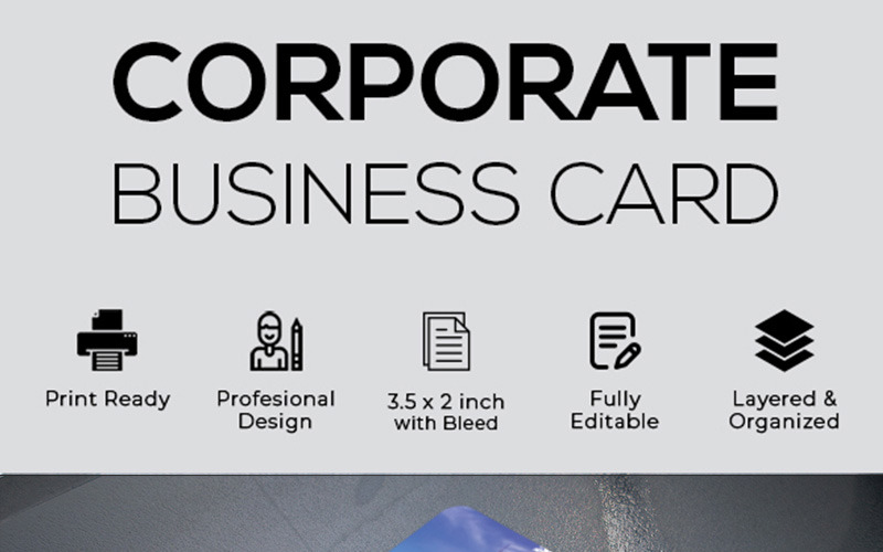 Download Фирменный стиль "Creative Business Card - Corporate Identity Template" / Creative Business Card - Corporate Identity Template - Фирменный стиль на тему графика black blue bundle business card clean corporate creative cyan design elegant green line minimalist modern template personal photoshop print simple