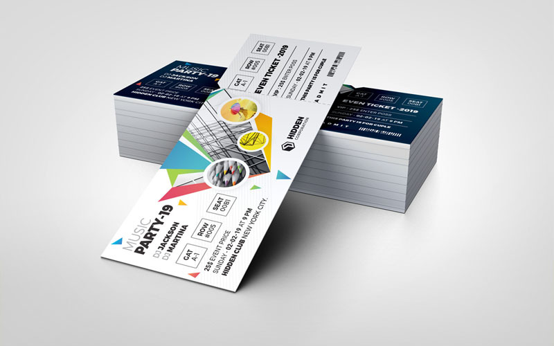 Download Фирменный стиль "Dark Color Event Ticket - Corporate Identity Template" / Dark Color Event Ticket - Corporate Identity Template - Фирменный стиль на тему графика ticket event liflet computer internet stationery poster id kit blue hi-quality official symple business logo professional modern art standard creative