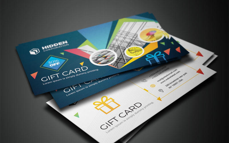 Download Фирменный стиль "Dark Color Gift Card - Corporate Identity Template" / Dark Color Gift Card - Corporate Identity Template - Фирменный стиль на тему графика gift card folder corporate presentation stationery poster id kit e-commerce hi-quality business logo professional modern art standard creative graphics colorful