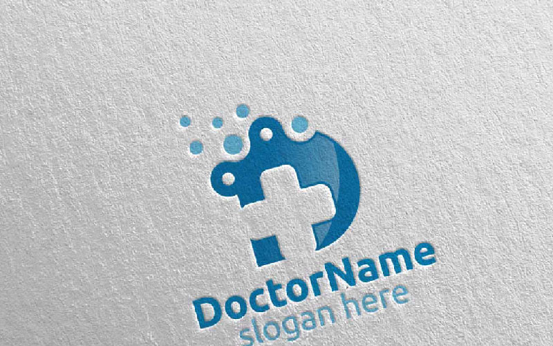 Dokter Cross Medical Hospital 26 Logo ontwerpsjabloon