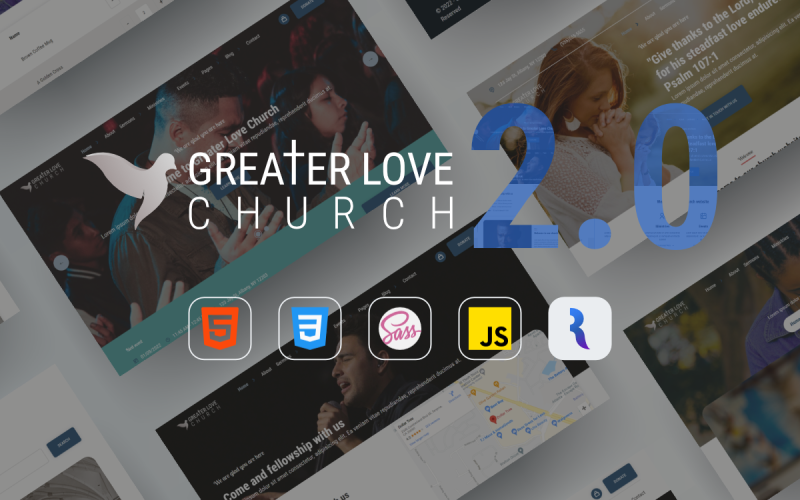 Greater Love Church - HTML-kyrkans webbplatsmall