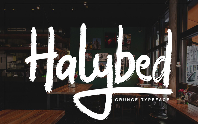 Halybed | Grunge lettertype lettertype