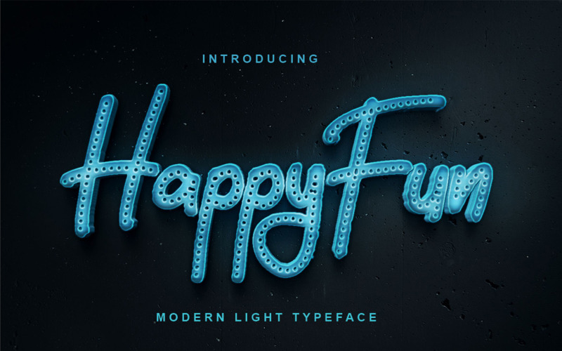HappyFun | Modernt typsnitt för ljus typsnitt