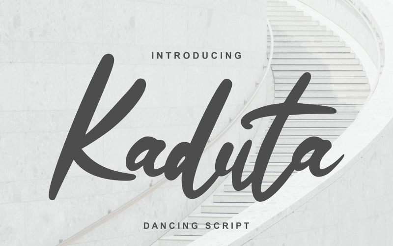 Kaduta | Dansende cursieve lettertype