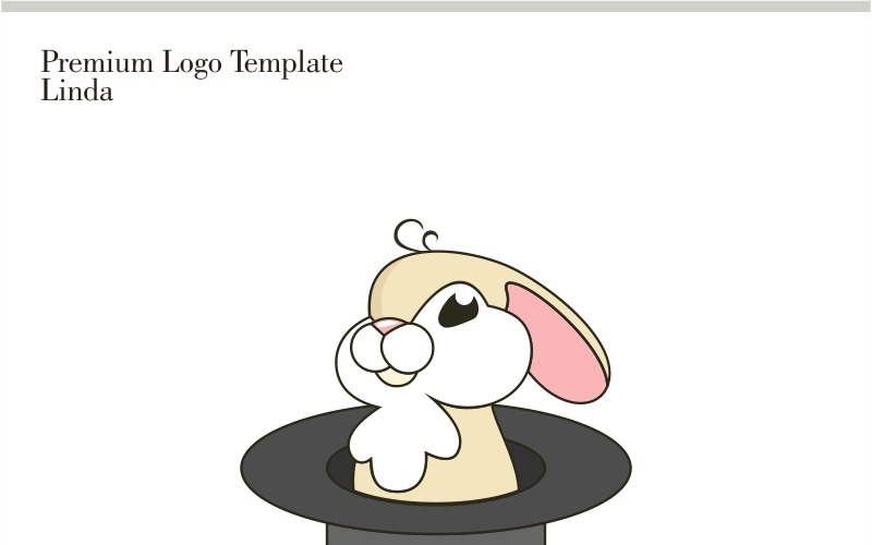 Кролик логотип шаблон