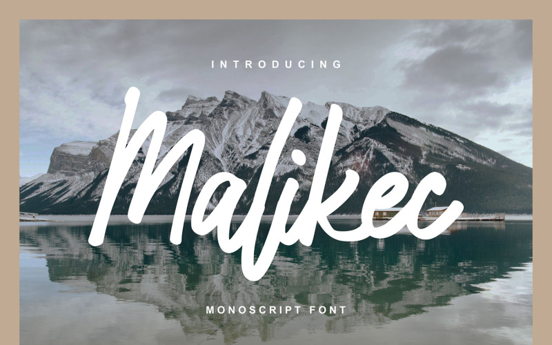 Malikec | Mono Cursive Font