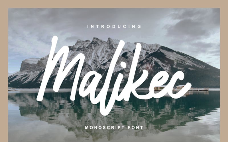 Malikec | Mono cursief lettertype