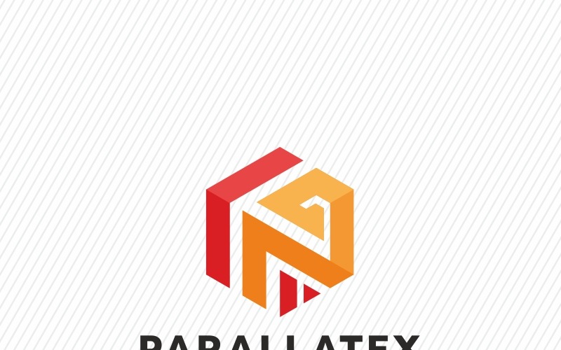 Parallatex P字母徽标模板