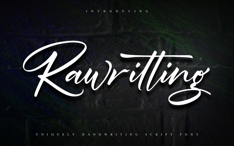 Rawriting | Carattere corsivo di scrittura a mano unica