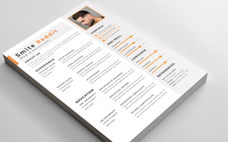 Download Резюме "Smite Reddit Resume Template" / Smite Reddit Resume Template - Резюме на тему графика page a4 clean cv design elegant resume female feminine infographic letter minimalist modern portfolio professional indesign minimal pages template