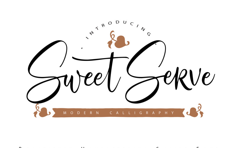SweetServe | Police cursive de calligraphie moderne