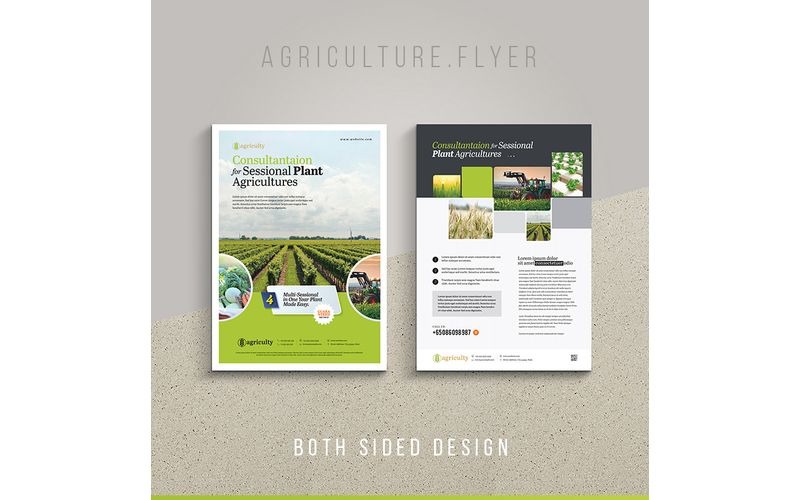 Download Фирменный стиль "Agriculture & Farm House Flyer - Corporate Identity Template" / Agriculture & Farm House Flyer - Corporate Identity Template - Фирменный стиль на тему графика farm house agriculture flyer poster green animal poultry countryside farm harvest