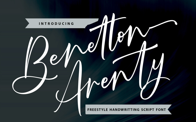 Benetton Arenty | Freestyle Handwriting Cursive Font