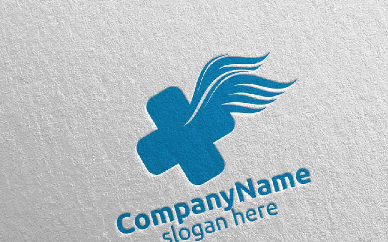 Download Шаблон логотипа "Cross Wings Medical Hospital 37 Logo Template" / Cross Wings Medical Hospital 37 Logo Template - Шаблон логотипа на тему графика pet medicine emergency pharmacy doctor pharmaceutical plus cross clinic logo health care hospital medical donor service vector healthcare icon blood