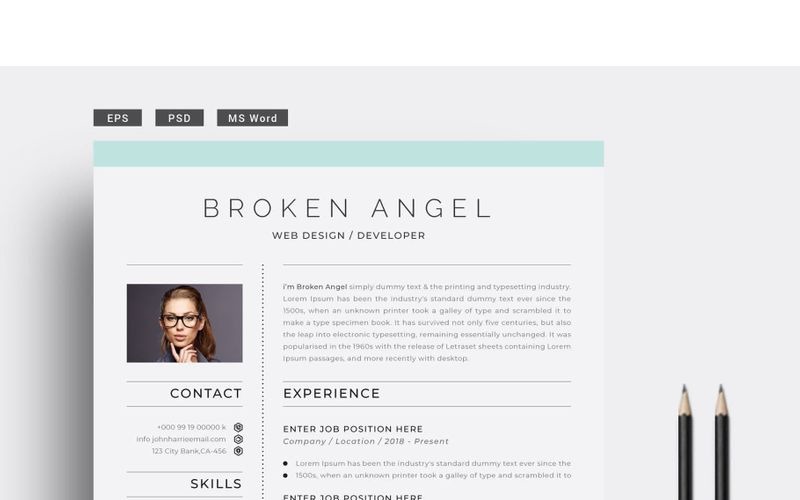 Download Резюме "Minimal Cover Letter Resume Template" / Minimal Cover Letter Resume Template - Резюме на тему графика minimal resume cover letter cv bio data personal info job application stationery