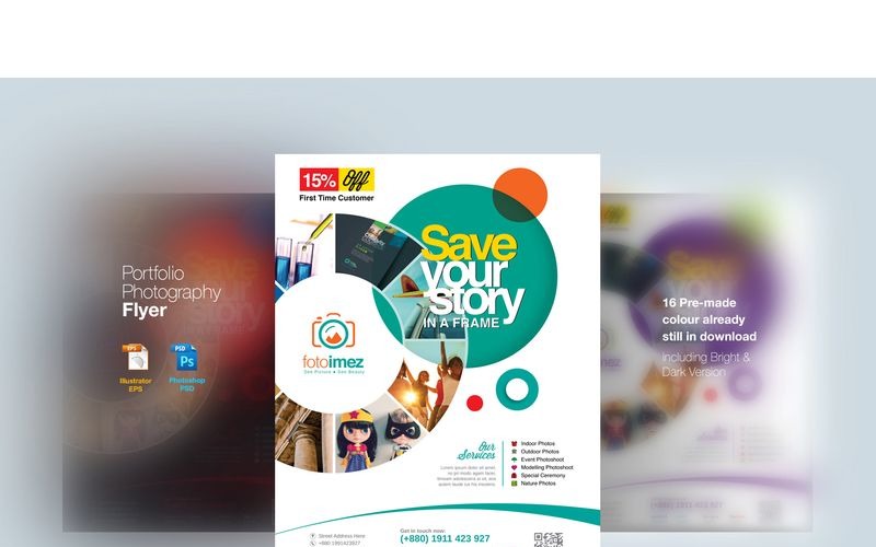 Download Фирменный стиль "Photography / Portfolio Flyer - Corporate Identity Template" / Photography / Portfolio Flyer - Corporate Identity Template - Фирменный стиль на тему графика portfolio flyer photography creative brand clean psd layered branding fresh flyer print catalog graphics business corporate