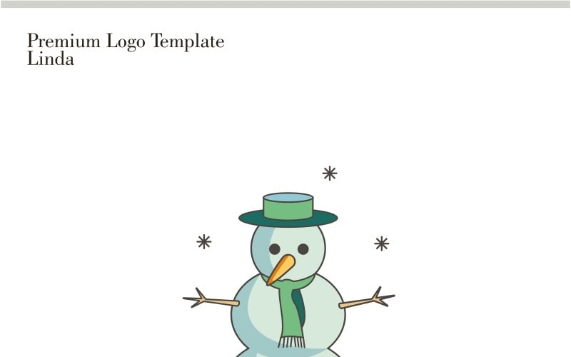 Шаблон логотипа снеговика