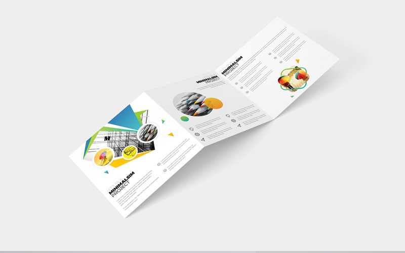 Square Color Tri-Fold Brochure - Corporate Identity Template