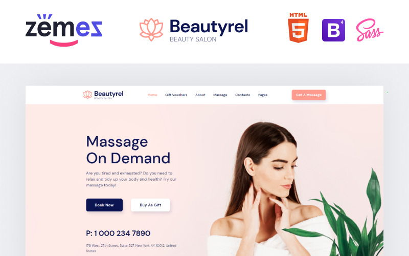 Beautyrel - kosmetický salon responzivní webová šablona