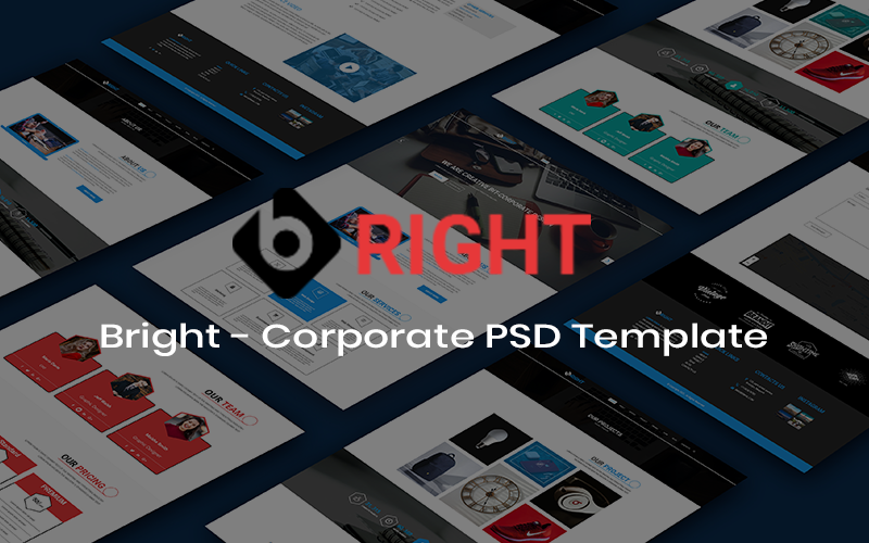 Bright - kreativní firemní šablona PSD