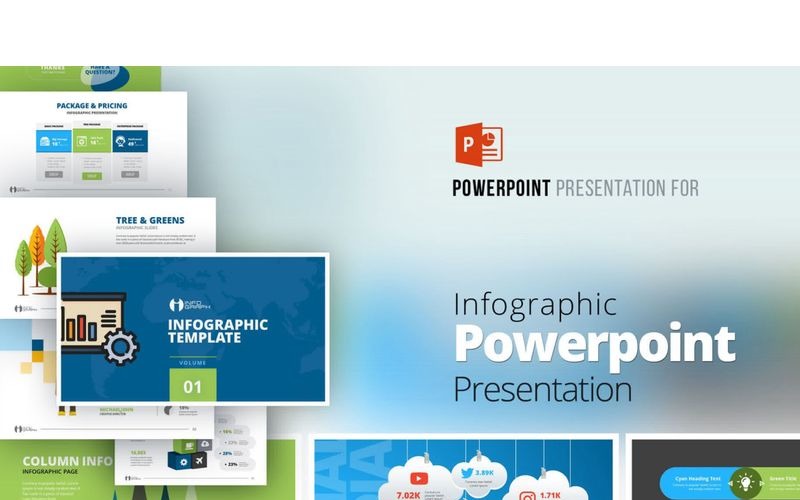Plantilla de PowerPoint de presentación de infografía
