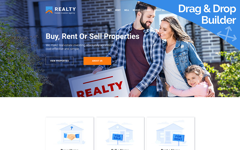 REALTY - Moto CMS 3 Template ingatlanbefektető ügynökség