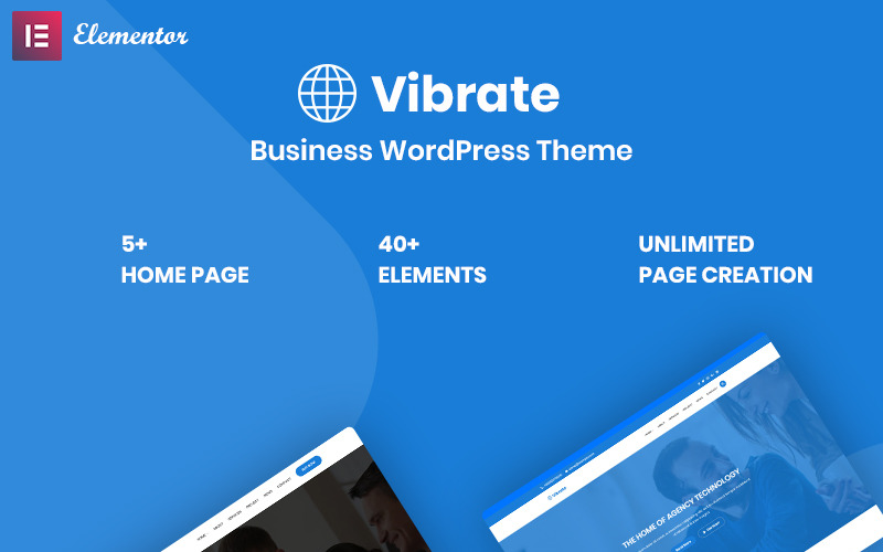 Vibrate – адаптивна для бізнесу тема WordPress