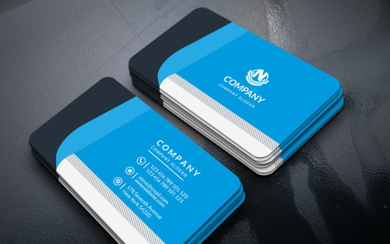 Download Фирменный стиль "Blue Color Business Card - Corporate Identity Template" / Blue Color Business Card - Corporate Identity Template - Фирменный стиль на тему графика corporate business card printing bundle event ticket postcard flyer trifold creative corporate web hi-quality studio