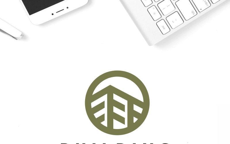 Download Шаблон логотипа "Building Logo Template" / Building Logo Template - Шаблон логотипа на тему графика art artist blue box branding build building city city logo color build logo commercial cube house media megalopolis modern multicolor