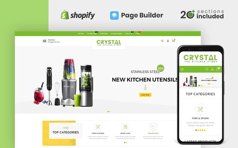 crystal kitchen store shopify тема