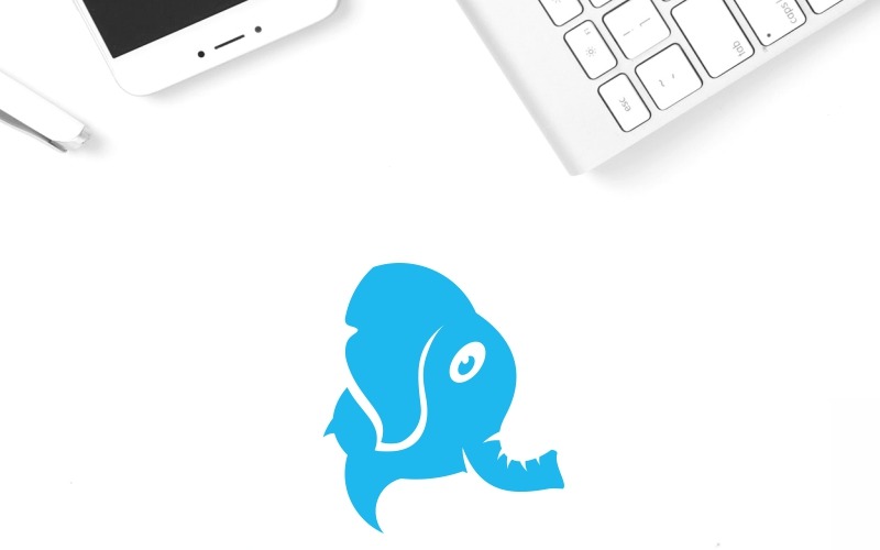 Download Шаблон логотипа "Elephant Logo Template" / Elephant Logo Template - Шаблон логотипа на тему графика android application blue branding child cute daycare design elephant fun funny grow health idea intelligence ios kid milk nursery play