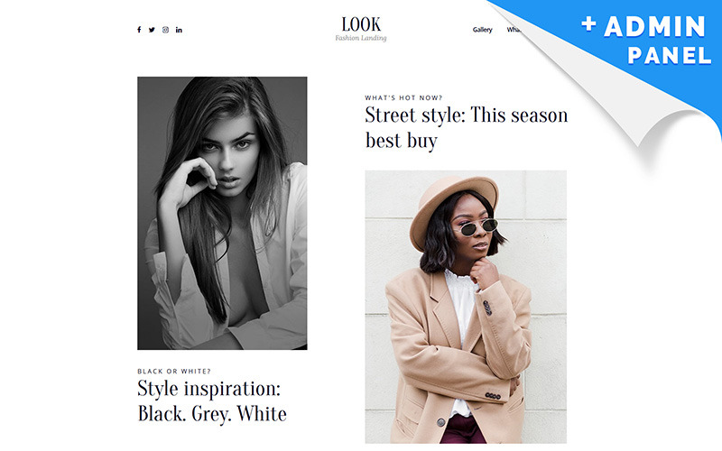 Look - Fashion House Landing Page Template