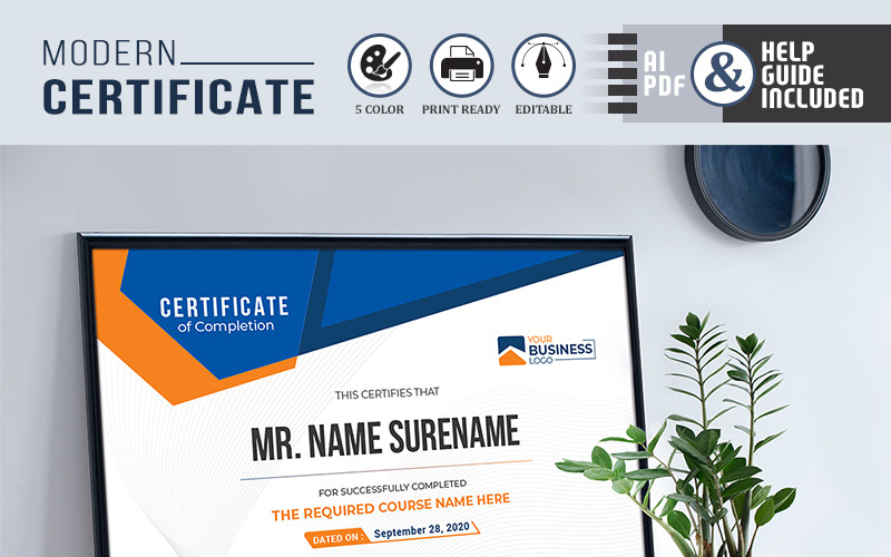 Download Шаблон сертификата "Multipurpose Certificate Template" / Multipurpose Certificate Template - Шаблон сертификата на тему графика achievement appreciation award diploma completion acknowledgement landscape eyelash nail extension modern luxury vertical professional training red blue gold green yellow