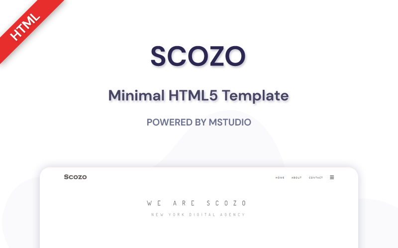 Scozo - минимальный шаблон веб-сайта HTML5