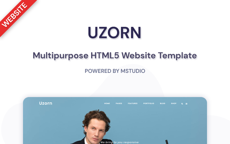 Uzorn - Responsiv mångsidig webbplatsmall
