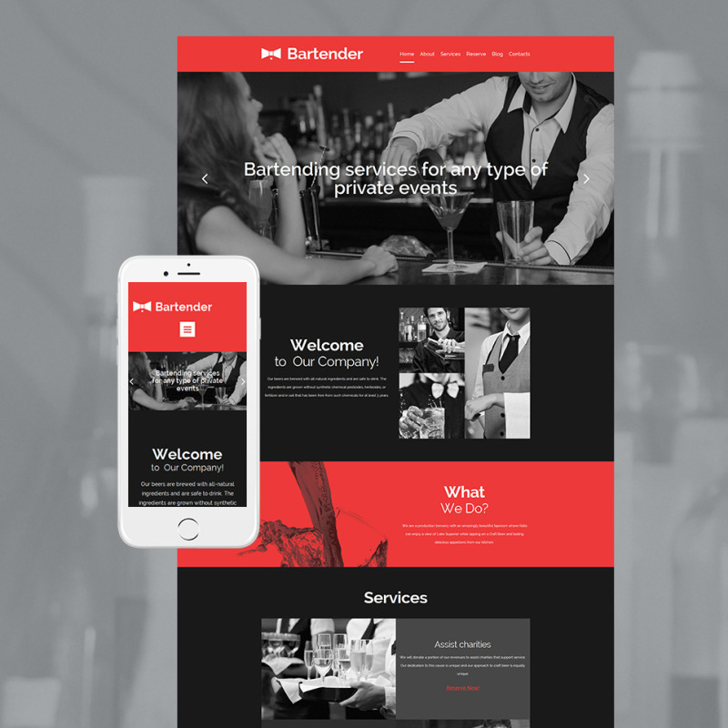Black BarRoom site Theme MotoCMS