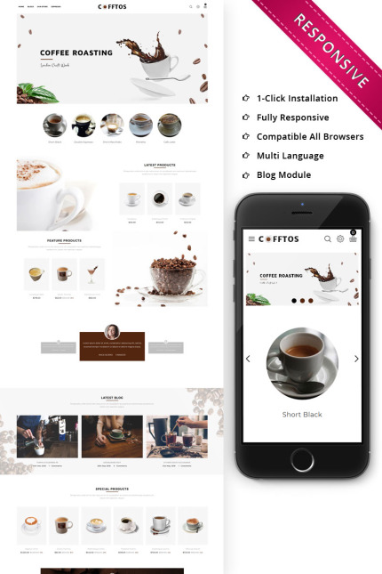 Template #80138 Cafe Coffee Webdesign Template - Logo template Preview
