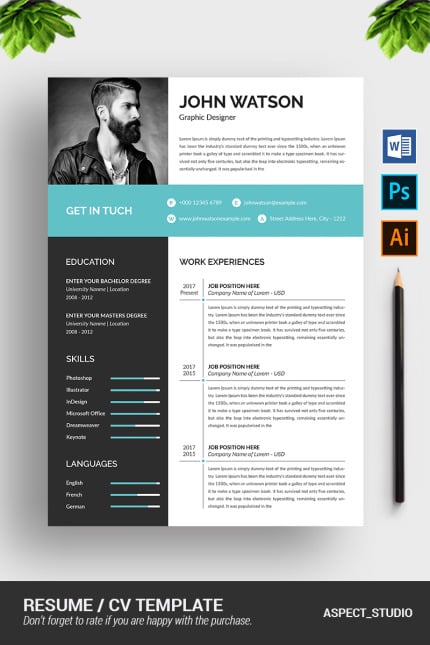 Template #80179 Page Resume Webdesign Template - Logo template Preview