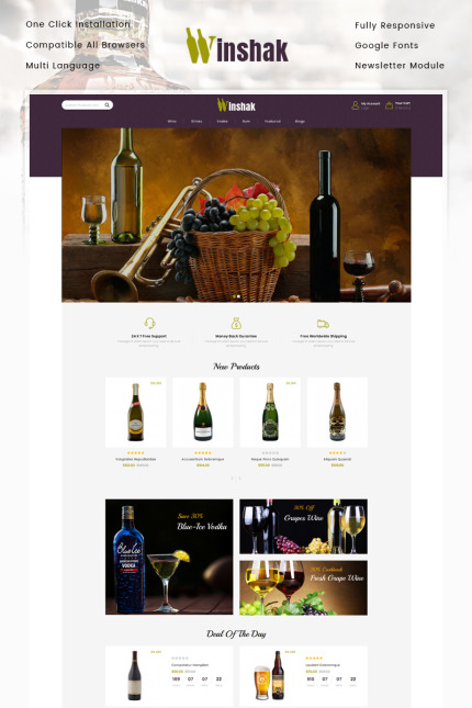 Template #80195 Drink Restaurant Webdesign Template - Logo template Preview