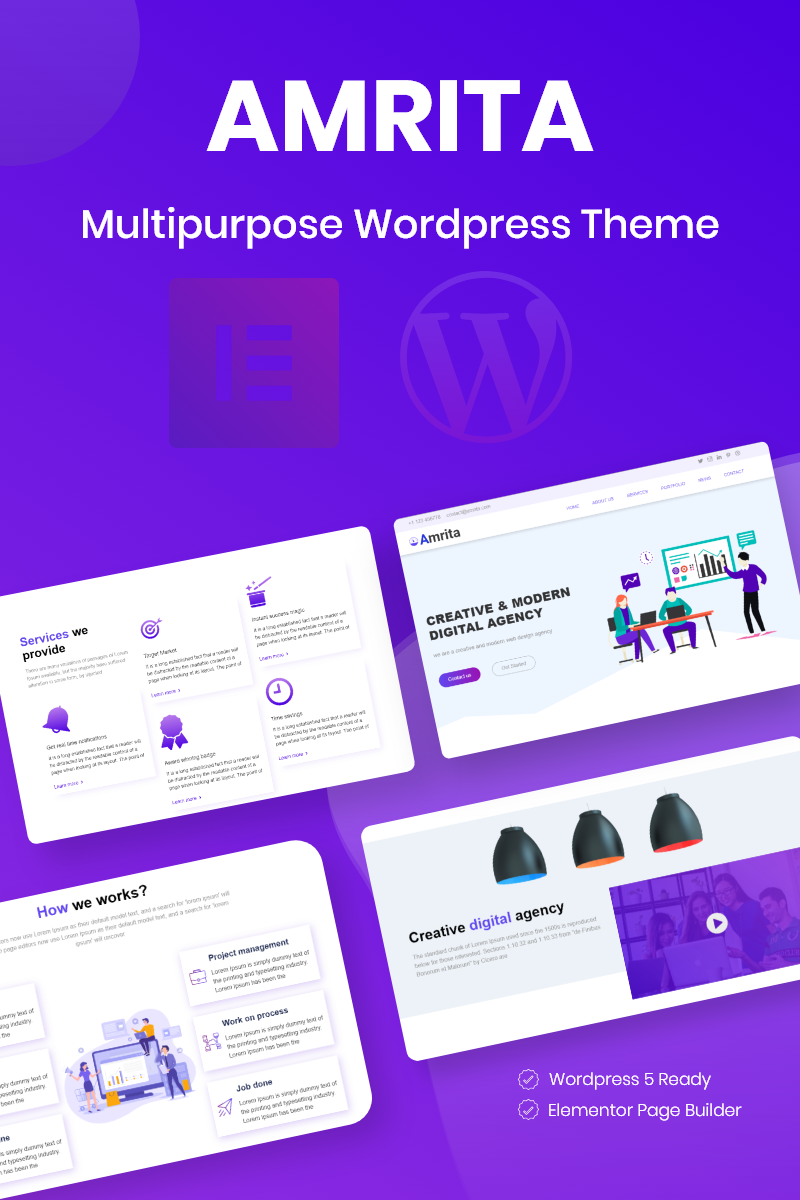 "Amrita Multipurpose Business" Responsive WordPress thema №80140 - screenshot