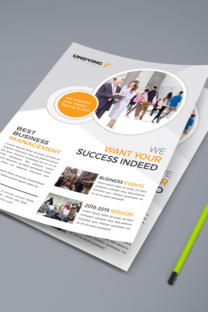 Business Management Flyer Corporate Identity Template - screenshot