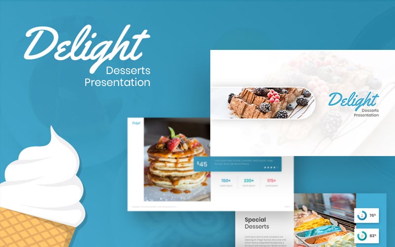Delight - Desserts PowerPoint template PowerPoint Template