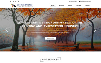 Zoomin Photos - Photography PSD Template