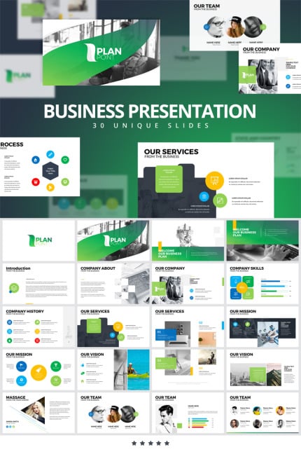 Template #80204 Powerpoint Modern Webdesign Template - Logo template Preview