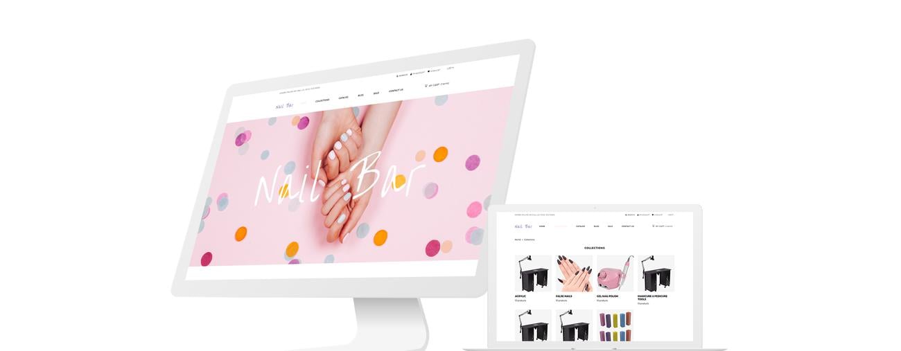 Nail Bar - Cosmetics Store eCommerce Creative Shopify Theme #80222