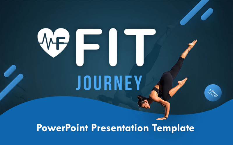 Fit Journey - Sporty PowerPoint template PowerPoint Template