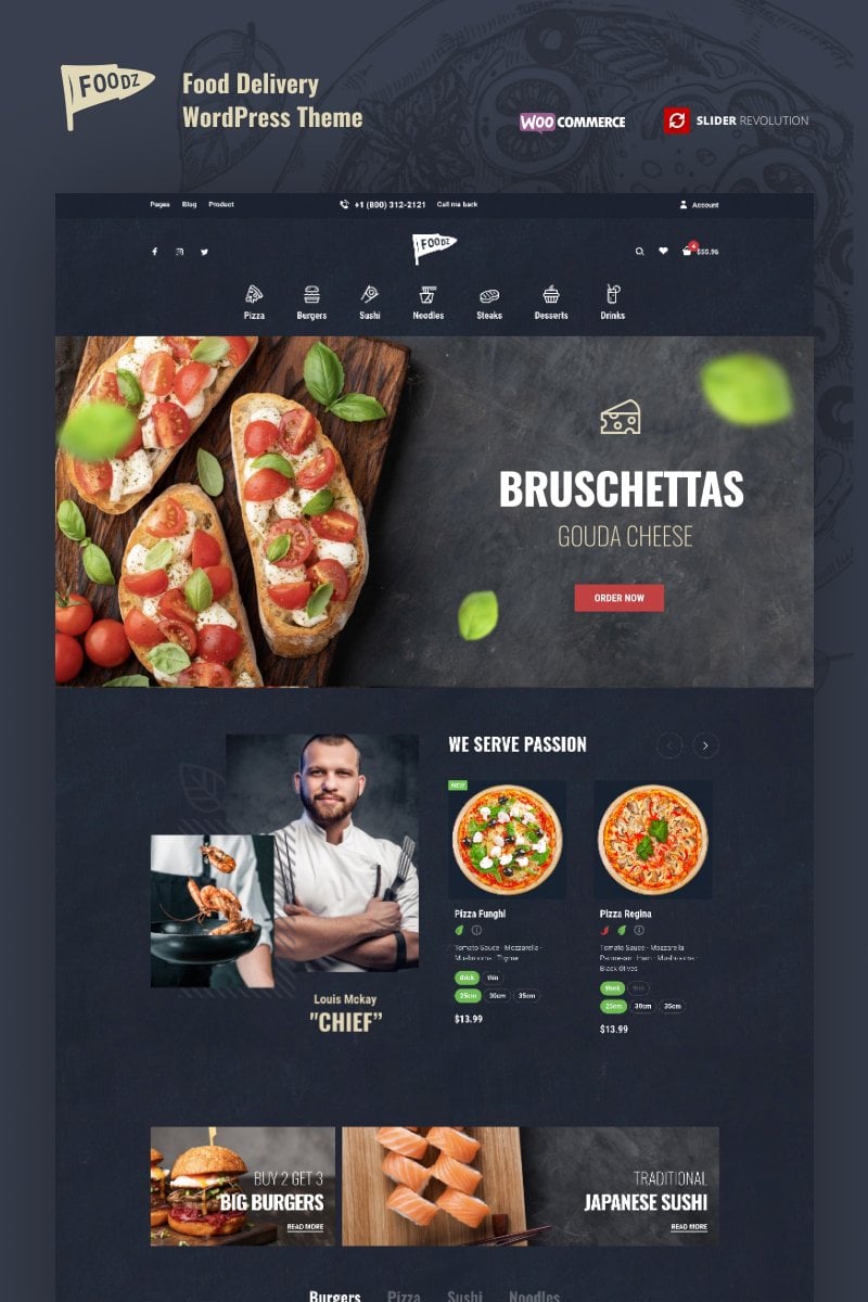 Foodz - Pizza, Sushi, Fast Food Delivery & Restaurant №80268