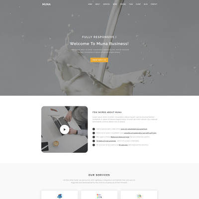 Muna - Business Landing Page Template